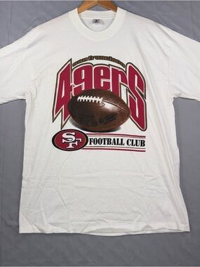 Vintage San Francisco 49ers Shirt Mens XL White NFL Football Club Delta 90s e